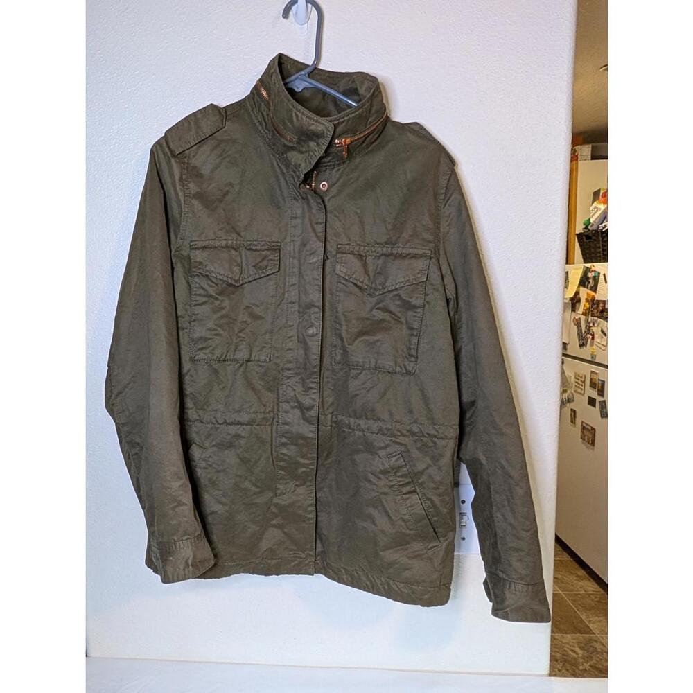 H&M Stylish Olive Green Military Jacket Women's Size 8